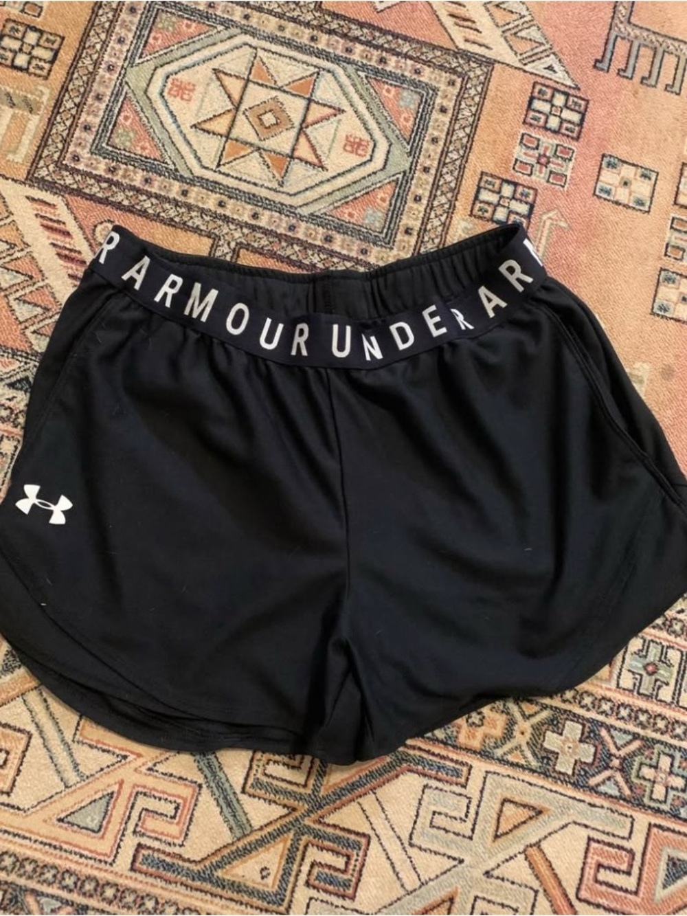 Under Armour Black Women’s Athletic Shorts with Branded Waistband